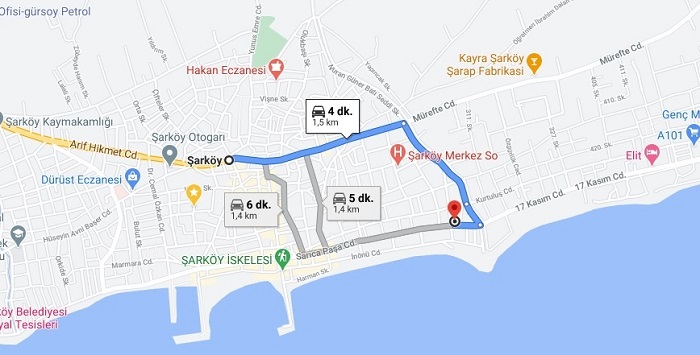 Tekirdağ Şarköy Halk Plajına Şarköyden gidiş